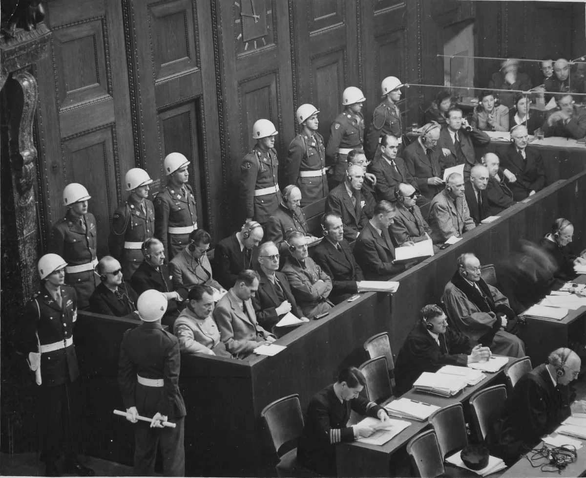 Les responsables nazis accusés lors du procès de Nuremberg